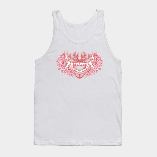 Hannya Demon Mask - V2 RED Tank Top by pbarbalios